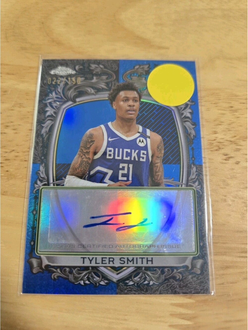 2025-26 Topps Chrome - Signature Style Tyler Smith #SS-TS Blue Refractor /150...